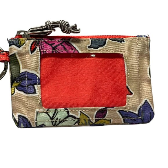 Vera Bradley Lighten Up Zip ID Case Wallet - Retired Falling Flowers Neutral - Picture 4 of 7